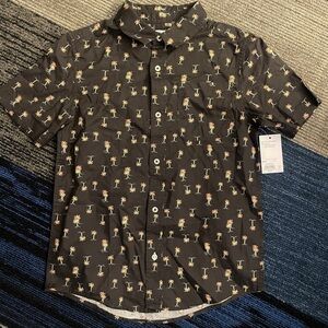 Sonoma Black and Yellow Button Down Shirt Casual Style